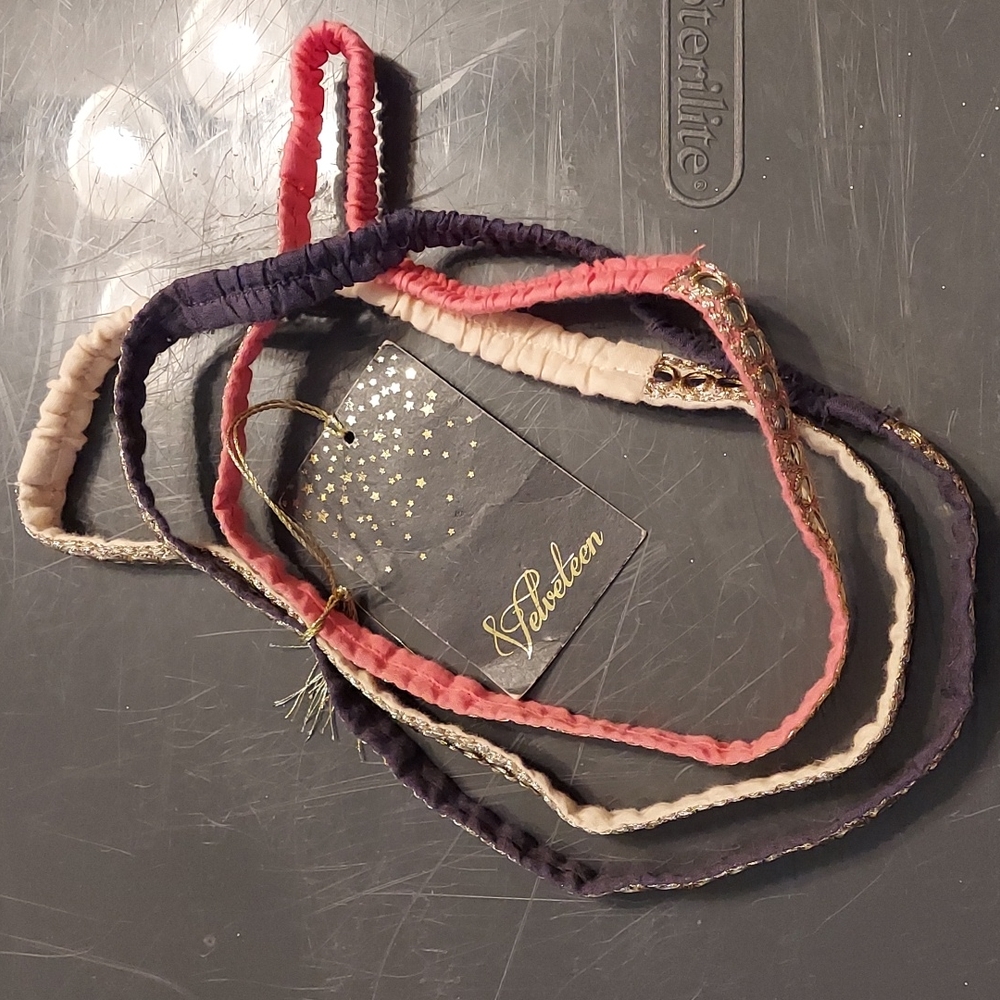 Velveteen 3 pack headbands